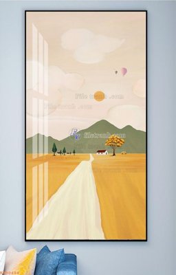 File in ấn File tranh hiện đại pha lê gương KF90484 (bản gốc) sắc nét