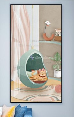 Download file ảnh gốc File tranh hiện đại pha lê gương KF90495 để in ấn