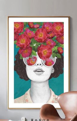 File tranh File tranh hiện đại pha lê gương KF90527 (gốc) in vải canvas