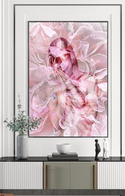 File in trần File tranh hiện đại pha lê gương KF90541 (bản gốc) phong cảnh