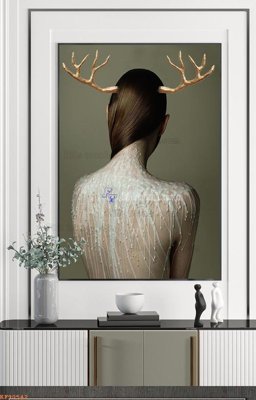 Tải file File tranh hiện đại pha lê gương KF90542 (gốc) chủ đề hoa sen