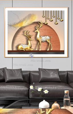 File in trần File tranh hiện đại pha lê gương KF90592 (file gốc) phong thủy