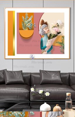 File in trần File tranh hiện đại pha lê gương KF90603 (bản gốc) 5D