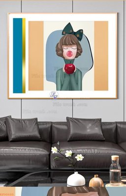 File tranh File tranh hiện đại pha lê gương KF90605 (gốc) chủ đề con người