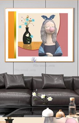 Ảnh gốc File tranh hiện đại pha lê gương KF90606 (độ nét cao) in mica