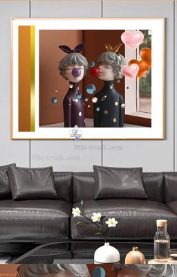 File tranh ảnh gốc File tranh hiện đại pha lê gương KF90637 dùng cho in khổ lớn