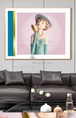 File tranh File tranh hiện đại pha lê gương KF90656 (gốc) in vải canvas