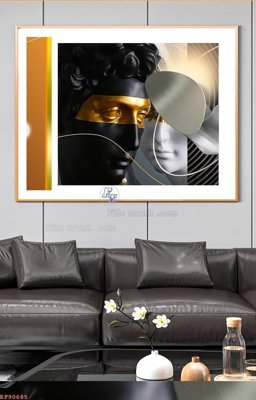 File tranh File tranh hiện đại pha lê gương KF90685 (bản gốc) treo tường