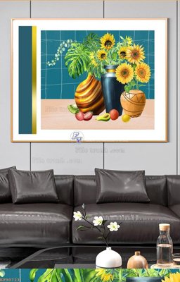 File tranh File tranh hiện đại pha lê gương KF90723 (ảnh gốc) in trần xuyên sáng