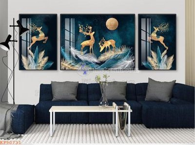 Download file File tranh hiện đại pha lê gương KF90731 (gốc) in mica đèn LED