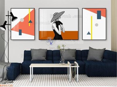 File tranh File tranh hiện đại pha lê gương KF90738 (ảnh gốc) in trần nhà