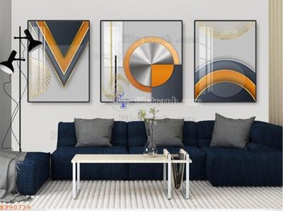 Hình ảnh file gốc in lụa File tranh hiện đại pha lê gương KF90739