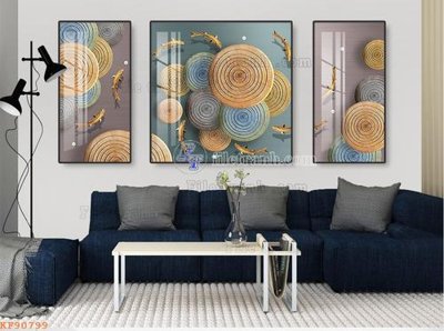 File gốc File tranh hiện đại pha lê gương KF90799 (in lụa) chi tiết cao