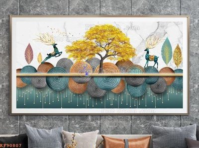 File gốc File tranh hiện đại pha lê gương KF90807 cho in ấn và thiết kế