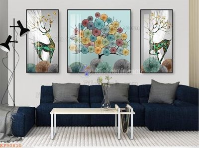 File PSD File tranh hiện đại pha lê gương KF90810 (gốc) tách lớp chi tiết