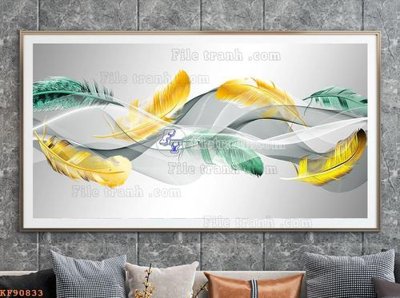 File gốc File tranh hiện đại pha lê gương KF90833 (thiết kế) độc quyền