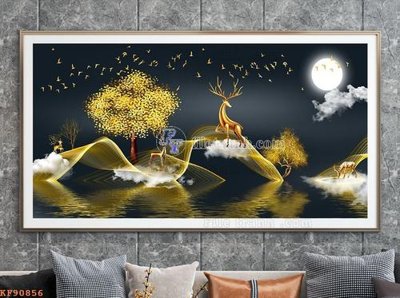 Download file gốc File tranh hiện đại pha lê gương KF90856 (độ nét cao)