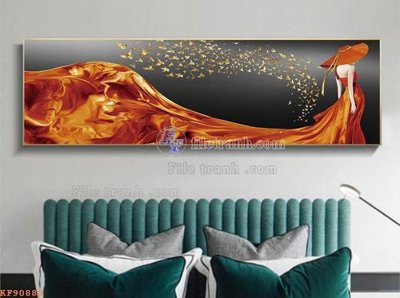 File tranh File tranh hiện đại pha lê gương KF90883 (bản gốc) in lụa 5D