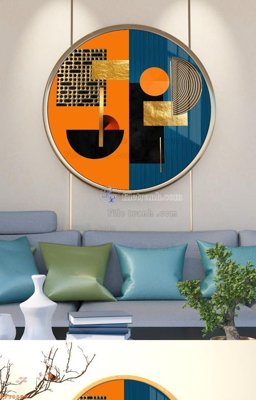 Download file gốc File tranh hiện đại pha lê gương KF90899 (in mica) trang trí