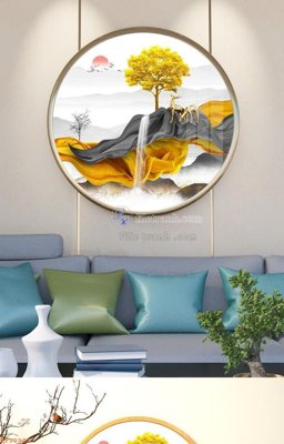 File gốc File tranh hiện đại pha lê gương KF90904 (cho in 3D) độc đáo