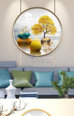 Tải file File tranh hiện đại pha lê gương KF90909 (ảnh gốc) file AI/EPS