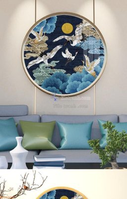 File tranh gốc File tranh hiện đại pha lê gương KF90929 chủ đề hiện đại