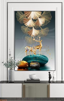 File gốc File tranh hiện đại pha lê gương KF90979 (PNG) nền trong suốt