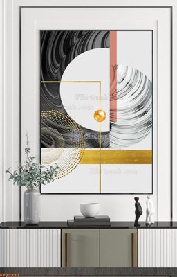 File gốc File tranh hiện đại pha lê gương KF90993 (PNG) không nền chất lượng