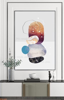 File gốc File tranh hiện đại pha lê gương KF91000 (in lụa) trang trí tường