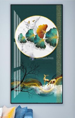 File gốc File tranh hiện đại pha lê gương KF91006 (trang trí) phòng làm việc