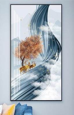 File gốc File tranh hiện đại pha lê gương KF91018 (PNG) không nền chất lượng