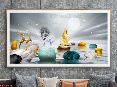 File gốc File tranh hiện đại pha lê gương KF91036 (cho in ấn) từ Filetranh.com