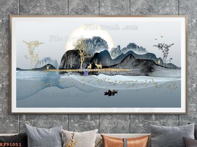 Download file File tranh hiện đại pha lê gương KF91051 (chất lượng in ấn)