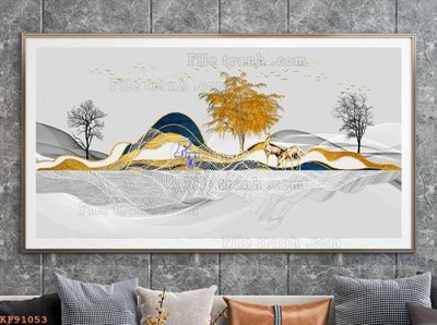 File tranh File tranh hiện đại pha lê gương KF91053 (ảnh gốc) không bị mờ