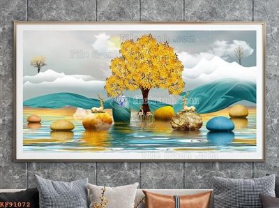 File ảnh gốc File tranh hiện đại pha lê gương KF91072 (chuyên in mica)