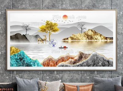 Tải về file gốc File tranh hiện đại pha lê gương KF91075 (chuẩn in ấn)