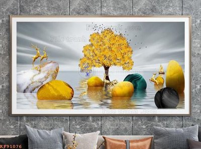 Download file File tranh hiện đại pha lê gương KF91076 (gốc) in mica bàn thờ