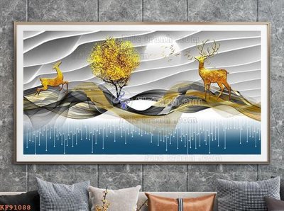 File tranh File tranh hiện đại pha lê gương KF91088 (gốc) in film