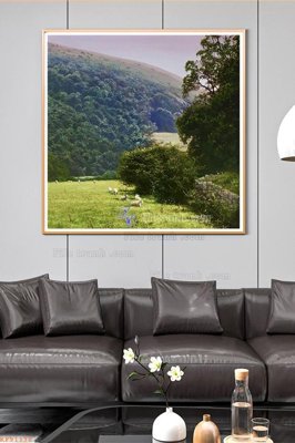 File tranh File tranh hiện đại pha lê gương KF91132 (ảnh gốc) in trần nhà