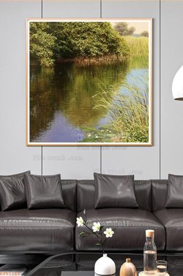 File tranh File tranh hiện đại pha lê gương KF91143 (gốc) chủ đề thiên nhiên