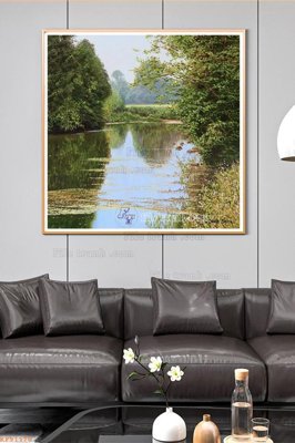 File ảnh File tranh hiện đại pha lê gương KF91170 (gốc) cho trang trí nhà hàng