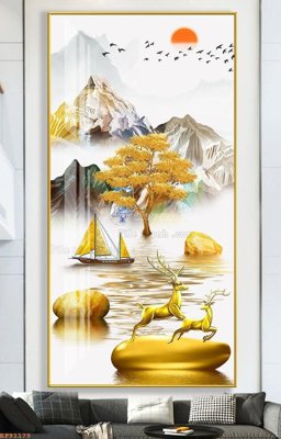 Tải file File tranh hiện đại pha lê gương KF91179 (ảnh gốc) in tranh kính