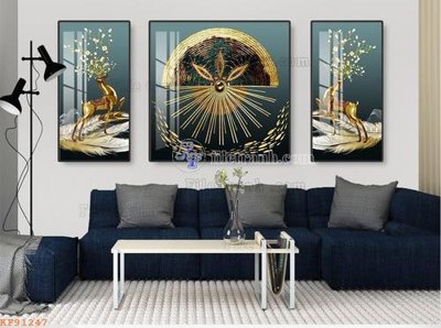 File tranh trang trí File tranh hiện đại pha lê gương KF91247 (file gốc)