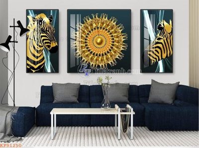 Tải file gốc in lụa File tranh hiện đại pha lê gương KF91250 siêu nét