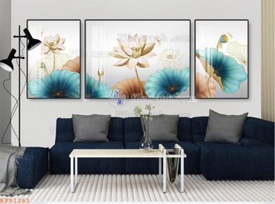 File tranh File tranh hiện đại pha lê gương KF91261 (gốc) chủ đề thiên nhiên