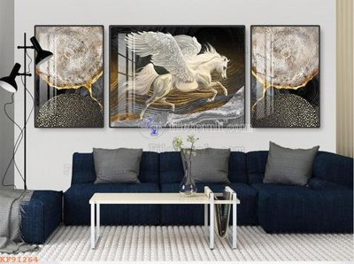 File gốc in ấn File tranh hiện đại pha lê gương KF91264 chuẩn màu CMYK