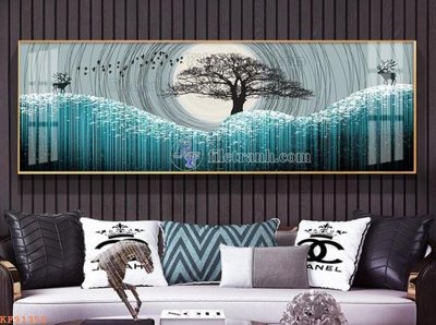 File tranh PSD File tranh hiện đại pha lê gương KF91350 chất lượng cao