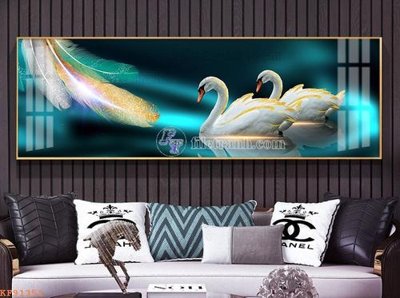 File in trần File tranh hiện đại pha lê gương KF91351 (file gốc) phong thủy