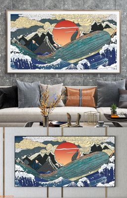 File gốc File tranh hiện đại pha lê gương KF91379 (PNG) nền trong suốt