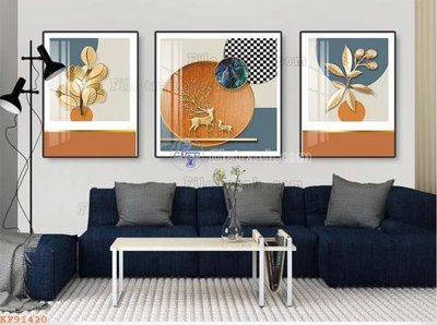 File tranh gốc File tranh hiện đại pha lê gương KF91420 (bản quyền) Filetranh.com